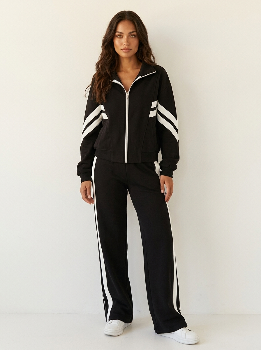Women’s Sporty-Chic Lounge Set – Comfortable Two-Piece Everyday Outfit