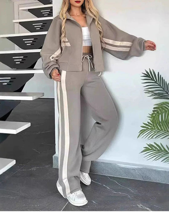 Women’s Sporty-Chic Lounge Set – Comfortable Two-Piece Everyday Outfit