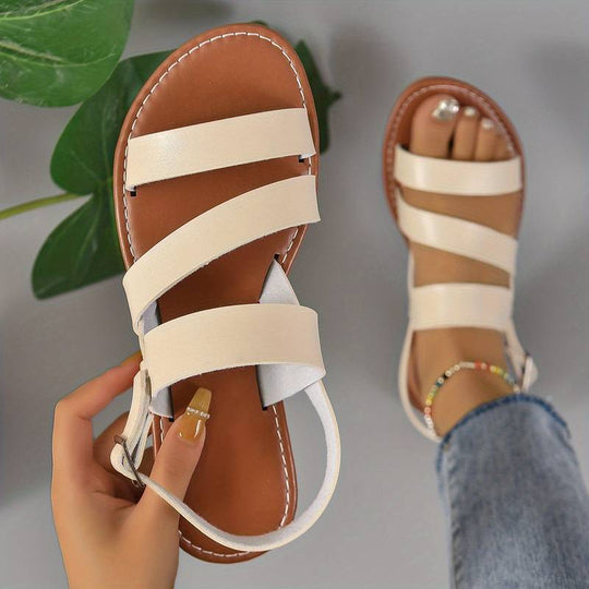 Women’s Three-Strap Open-Toe Summer Sandals