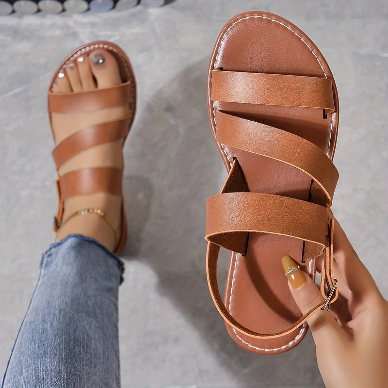 Women’s Three-Strap Open-Toe Summer Sandals