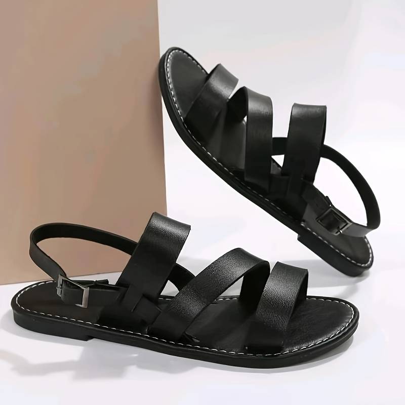 Women’s Three-Strap Open-Toe Summer Sandals