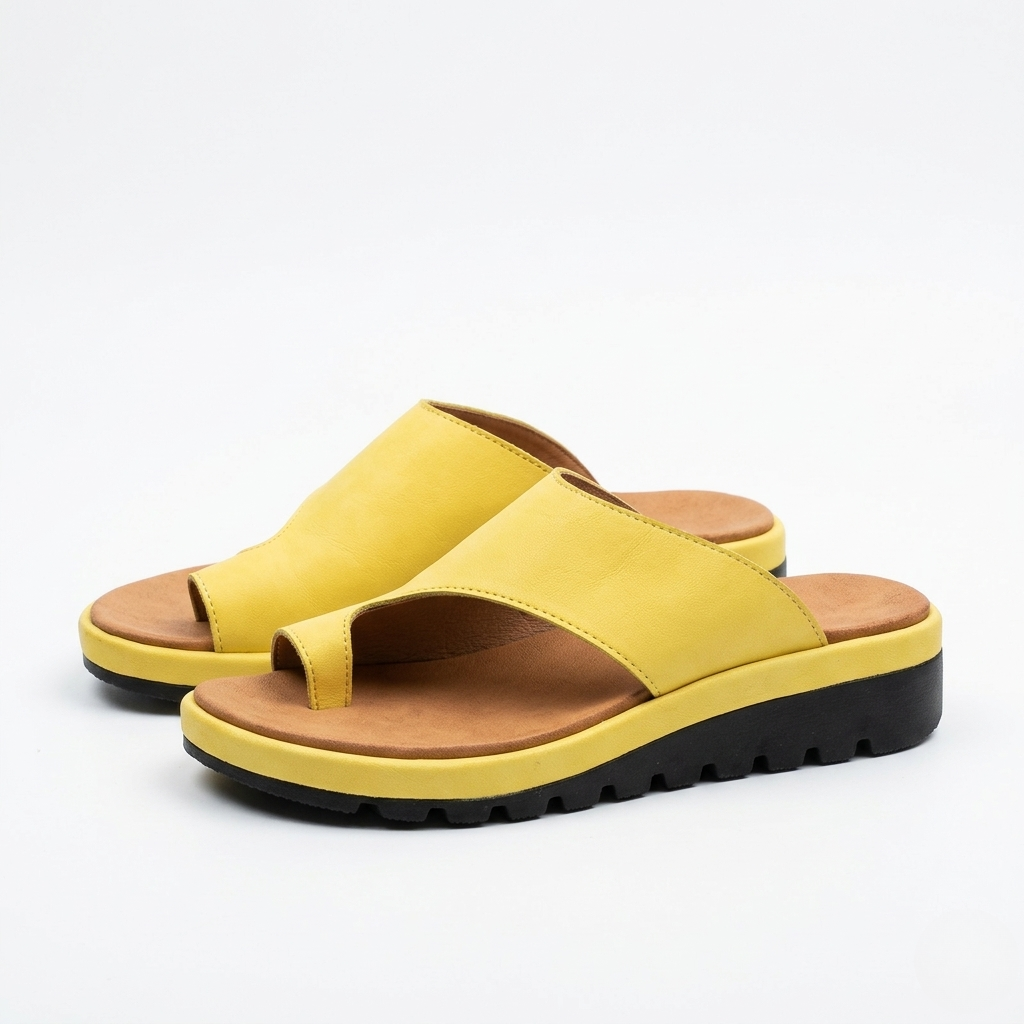 Women’s Toe-Post Wedge Sandals with Non-Slip Sole