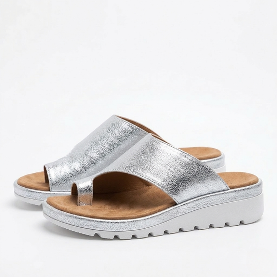 Women’s Toe-Post Wedge Sandals with Non-Slip Sole