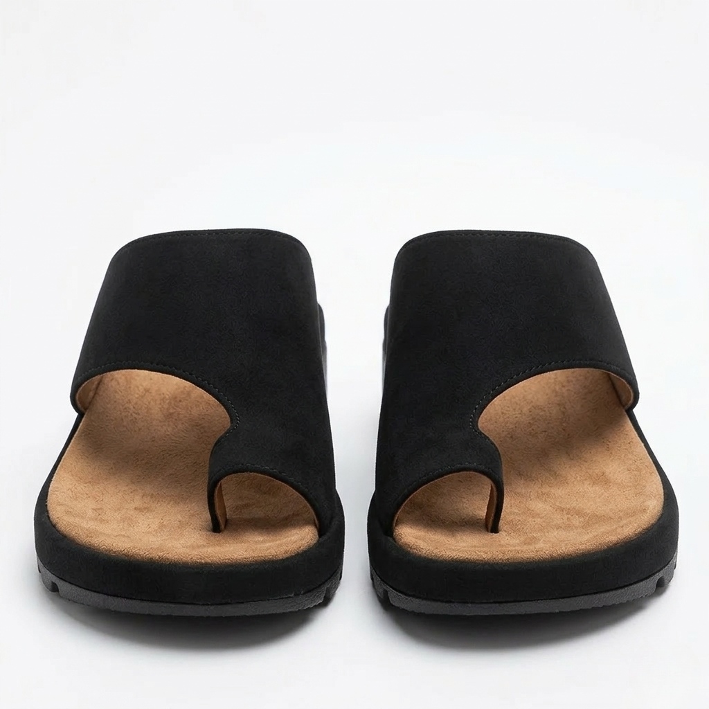 Women’s Toe-Post Wedge Sandals with Non-Slip Sole