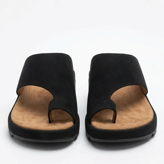 Women’s Toe-Post Wedge Sandals with Non-Slip Sole