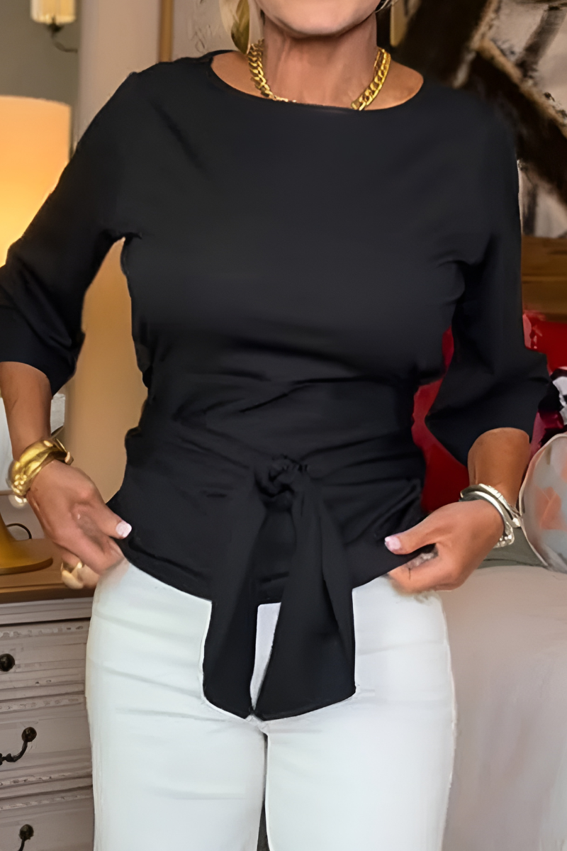 Women’s Waist-Tie Top – Lightweight Elegant Everyday Style