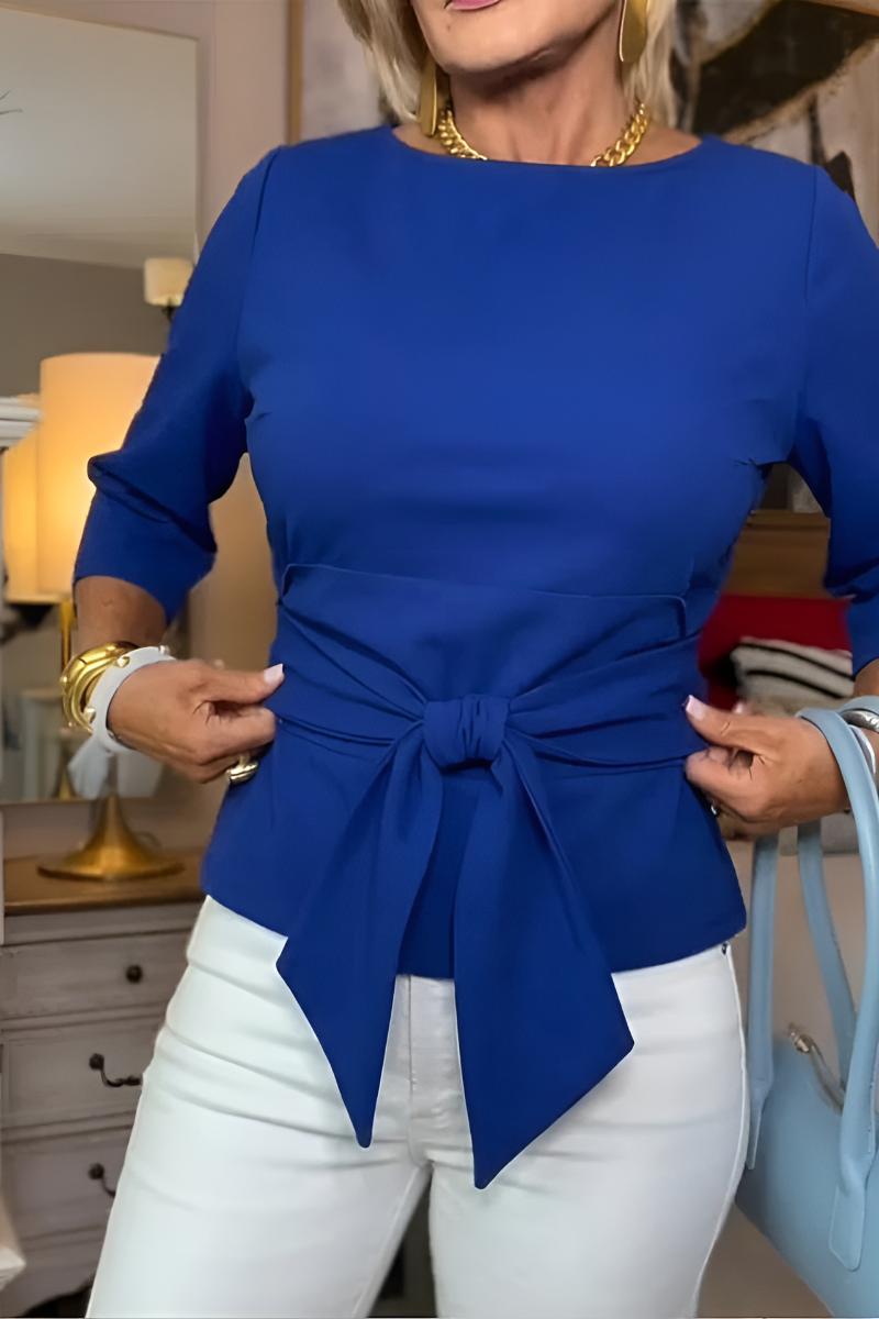 Women’s Waist-Tie Top – Lightweight Elegant Everyday Style