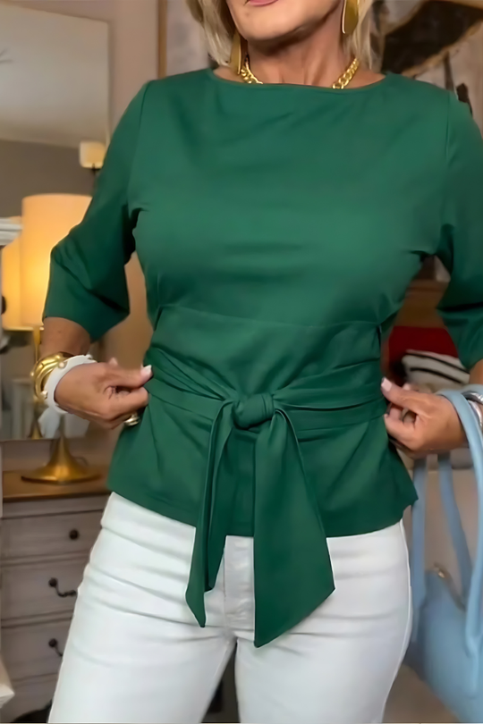 Women’s Waist-Tie Top – Lightweight Elegant Everyday Style