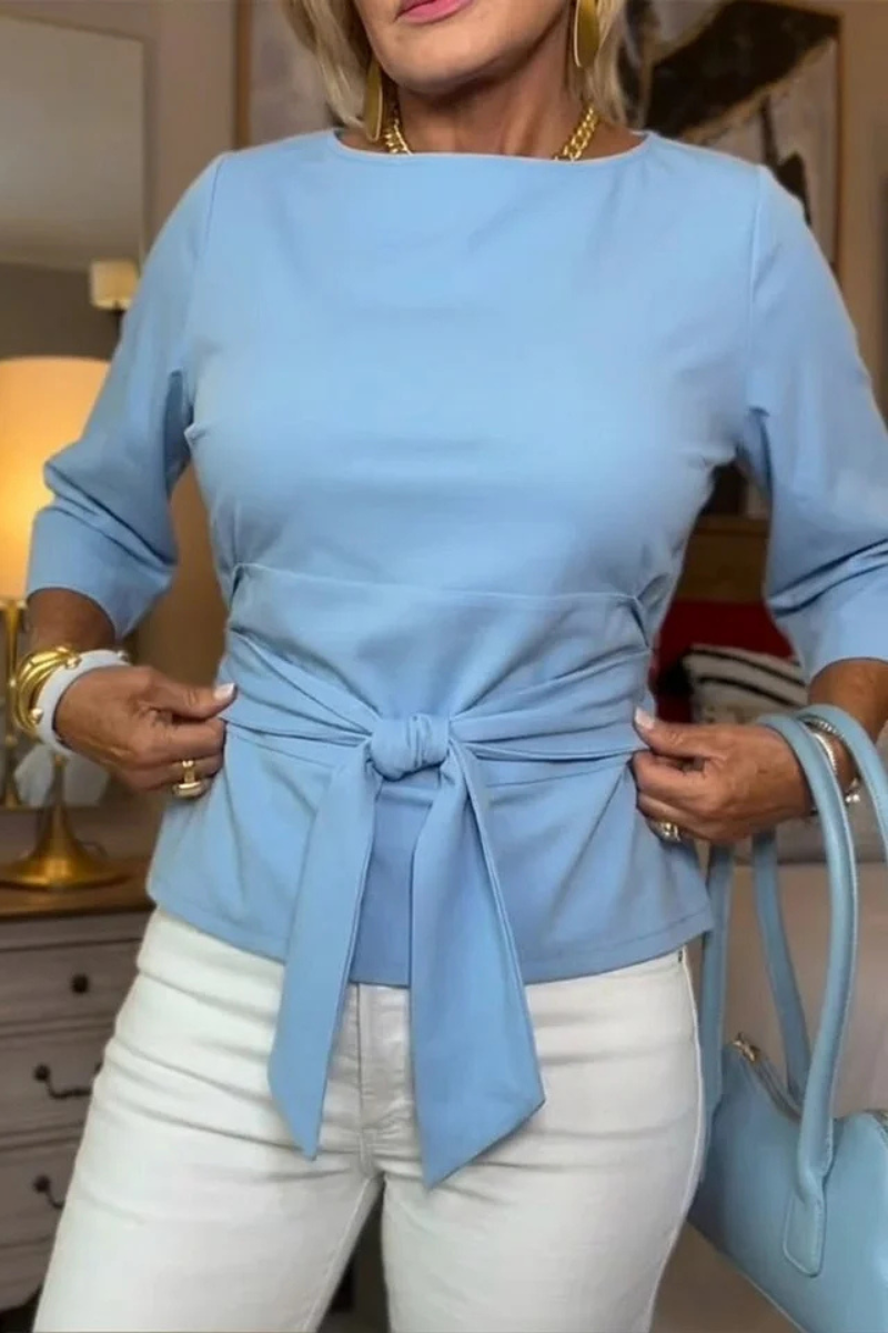 Women’s Waist-Tie Top – Lightweight Elegant Everyday Style