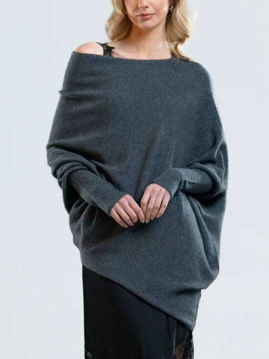 Women’s Winter Crew-Neck Sweater – Soft Warm Fitted Knit