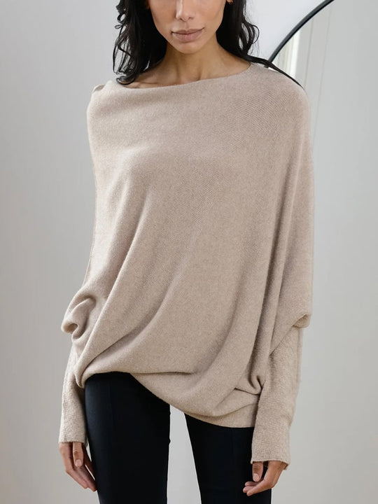Women’s Winter Crew-Neck Sweater – Soft Warm Fitted Knit