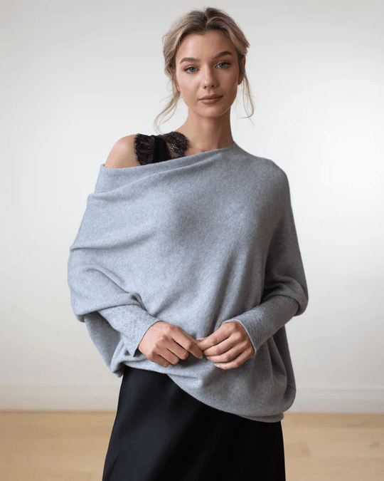 Women’s Winter Crew-Neck Sweater – Soft Warm Fitted Knit