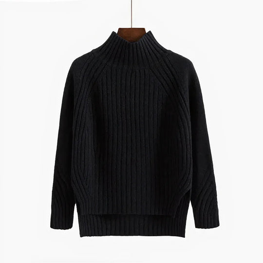 Women’s Wool Turtleneck Sweater – Soft Breathable Long-Sleeve Knit