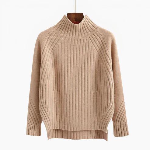 Women’s Wool Turtleneck Sweater – Soft Breathable Long-Sleeve Knit
