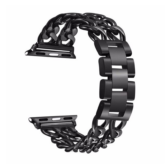 Lux Double Chain Link Strap for Apple Watch 1 to 8, SE & Ultra series