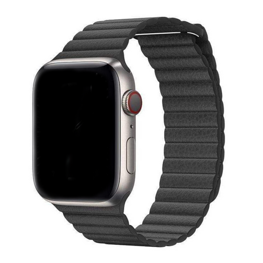 Magnetic Leather Loop for Apple Watch 1 to 8, SE & Ultra series