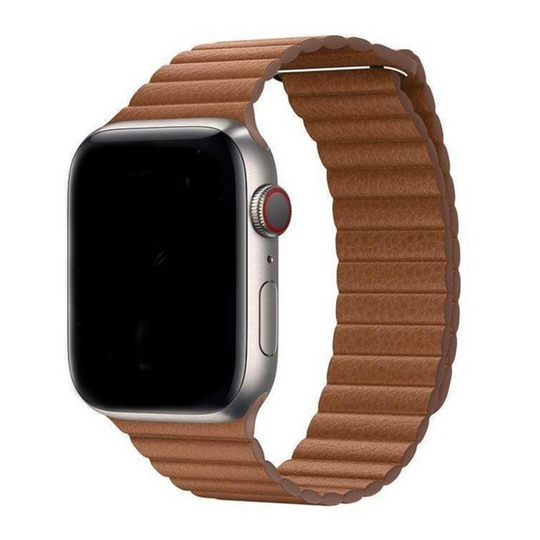 Magnetic Leather Loop for Apple Watch  1 to 8, SE & Ultra series