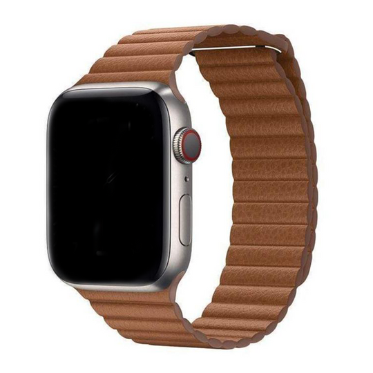 Magnetic Leather Loop for Apple Watch 1 to 8, SE & Ultra series