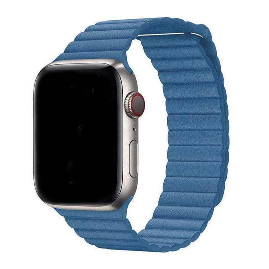 Magnetic Leather Loop for Apple Watch 1 to 8, SE & Ultra series