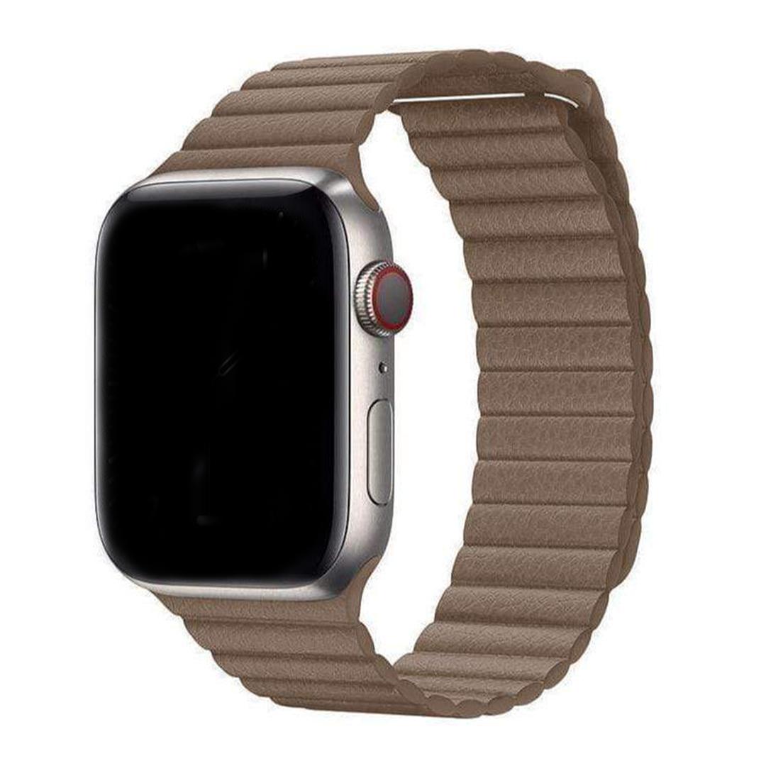 Magnetic Leather Loop for Apple Watch 1 to 8, SE & Ultra series