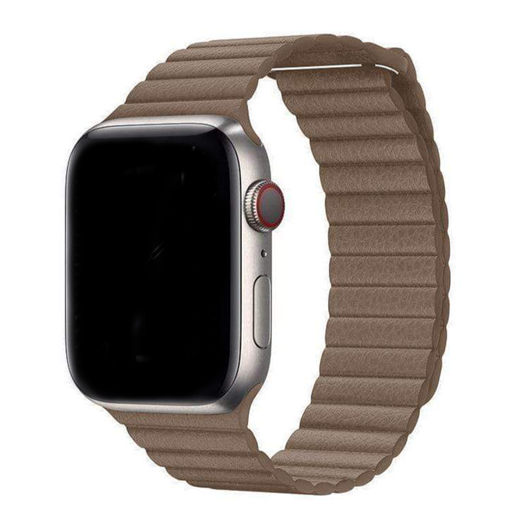 Magnetic Leather Loop for Apple Watch  1 to 8, SE & Ultra series