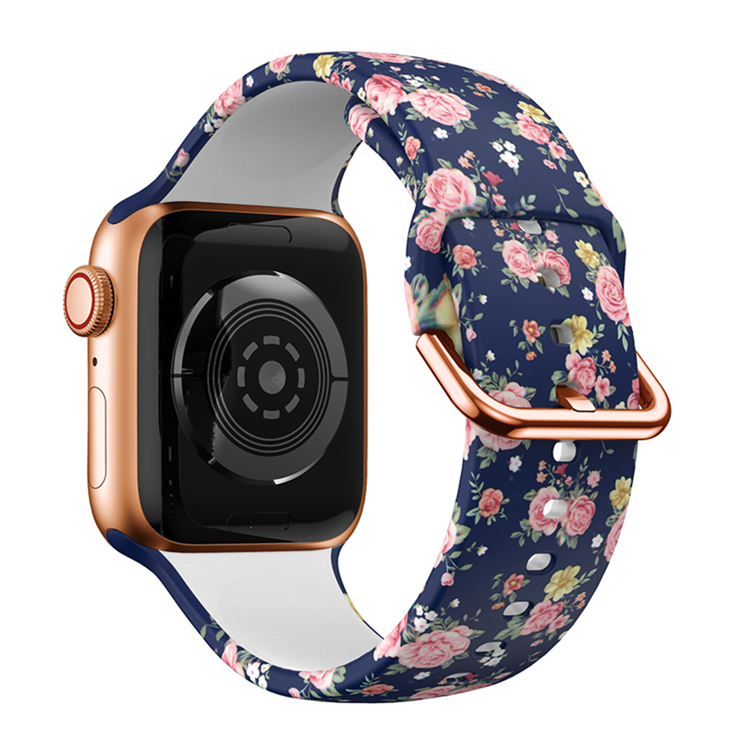 Printed Silicone Strap for Apple Watch 1 to 8, SE & Ultra series