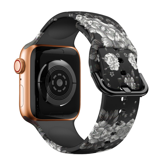 Printed Silicone Strap for Apple Watch 1 to 8, SE & Ultra series