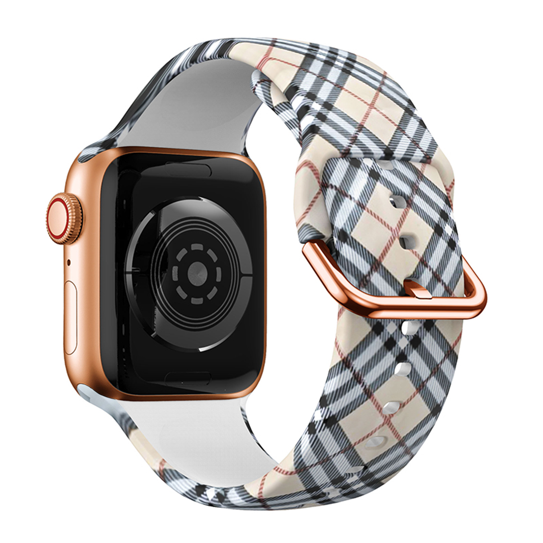 Printed Silicone Strap for Apple Watch 1 to 8, SE & Ultra series