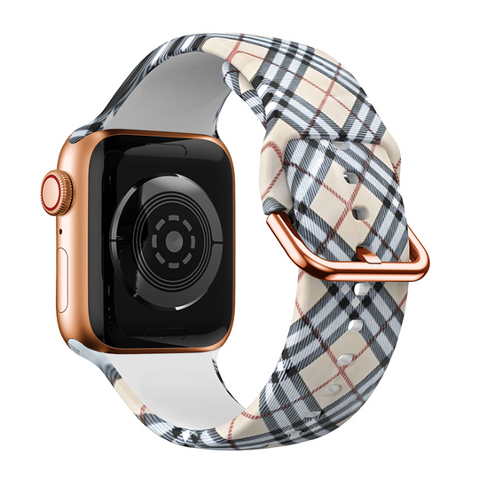Printed Silicone Strap for Apple Watch 1 to 8, SE & Ultra series