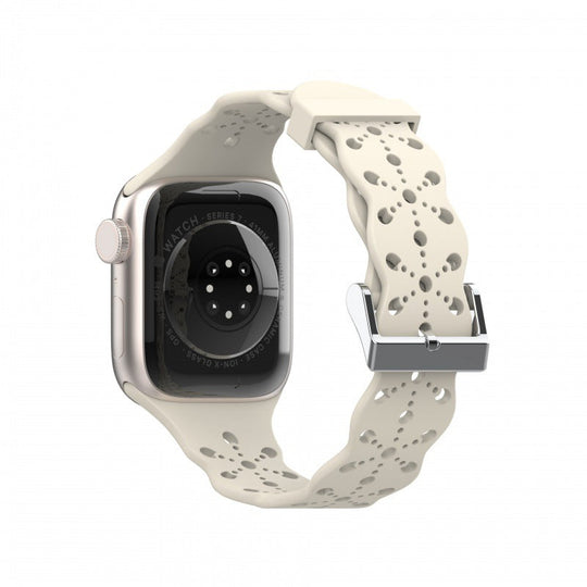 Silicone Lace Band for Apple Watch  1 to 8, SE & Ultra series