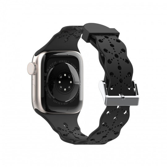 Silicone Lace Band for Apple Watch  1 to 8, SE & Ultra series