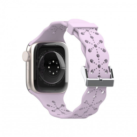 Silicone Lace Band for Apple Watch 1 to 8, SE & Ultra series