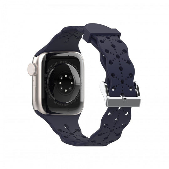 Silicone Lace Band for Apple Watch  1 to 8, SE & Ultra series