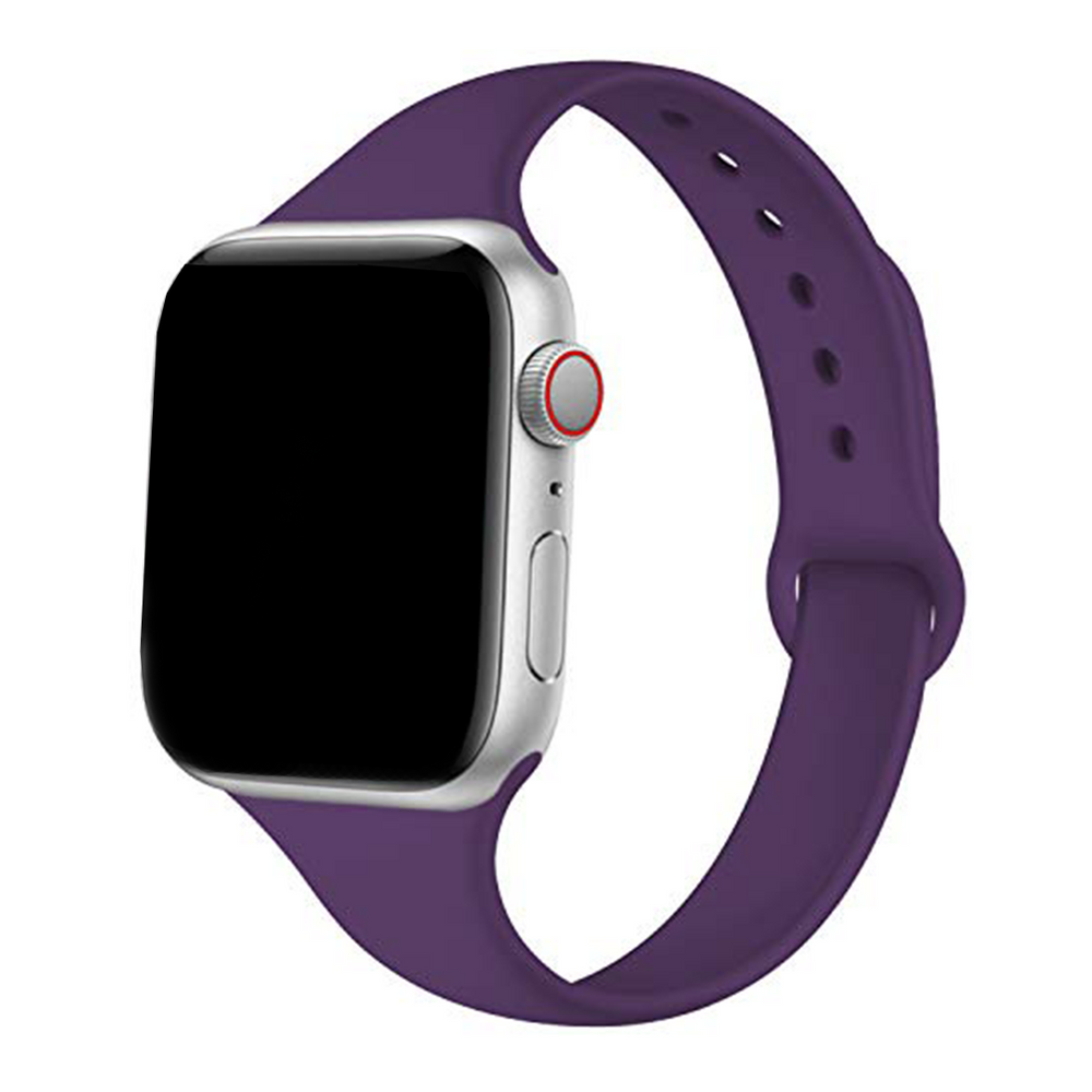 Slim Silicone Strap for Apple Watch 1 to 8, SE & Ultra series