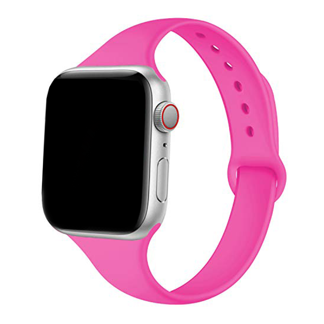 Slim Silicone Strap for Apple Watch  1 to 8, SE & Ultra series