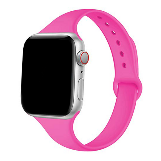 Slim Silicone Strap for Apple Watch 1 to 8, SE & Ultra series