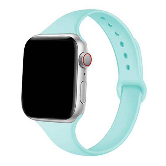 Slim Silicone Strap for Apple Watch 1 to 8, SE & Ultra series